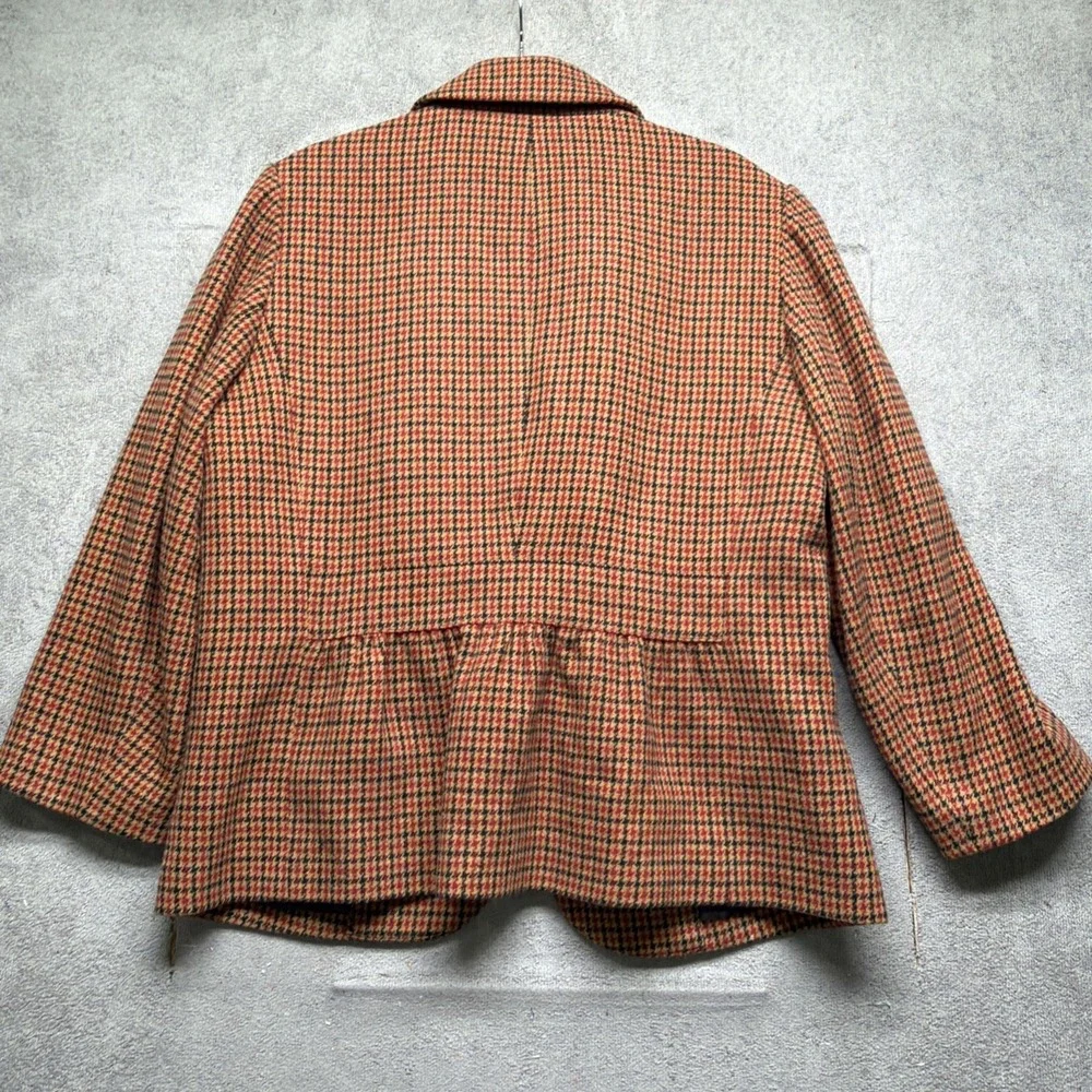 Talbots Brown Herringbone Blazer Women's 12 Classic Tailored Jacket‎